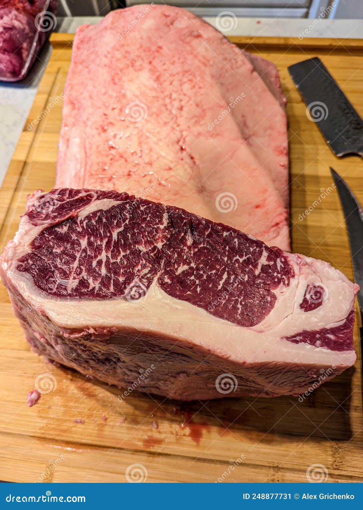 Fresh Prime Ribeye and Beef Loin for a Meal Stock Image Image of