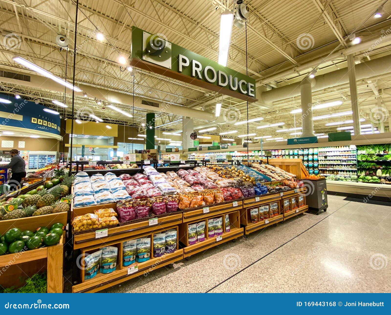 The Fresh Produce Aisle of a Grocery Store with Colorful Fresh Fruits and  Vegetables Ready To Be Purchased by Consumers Editorial Stock Photo - Image  of customer, interior: 169443168