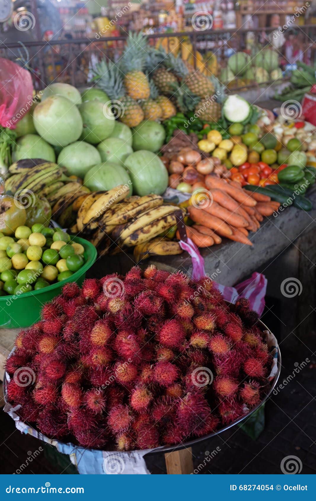 fresh produce market in leon, nicaragua