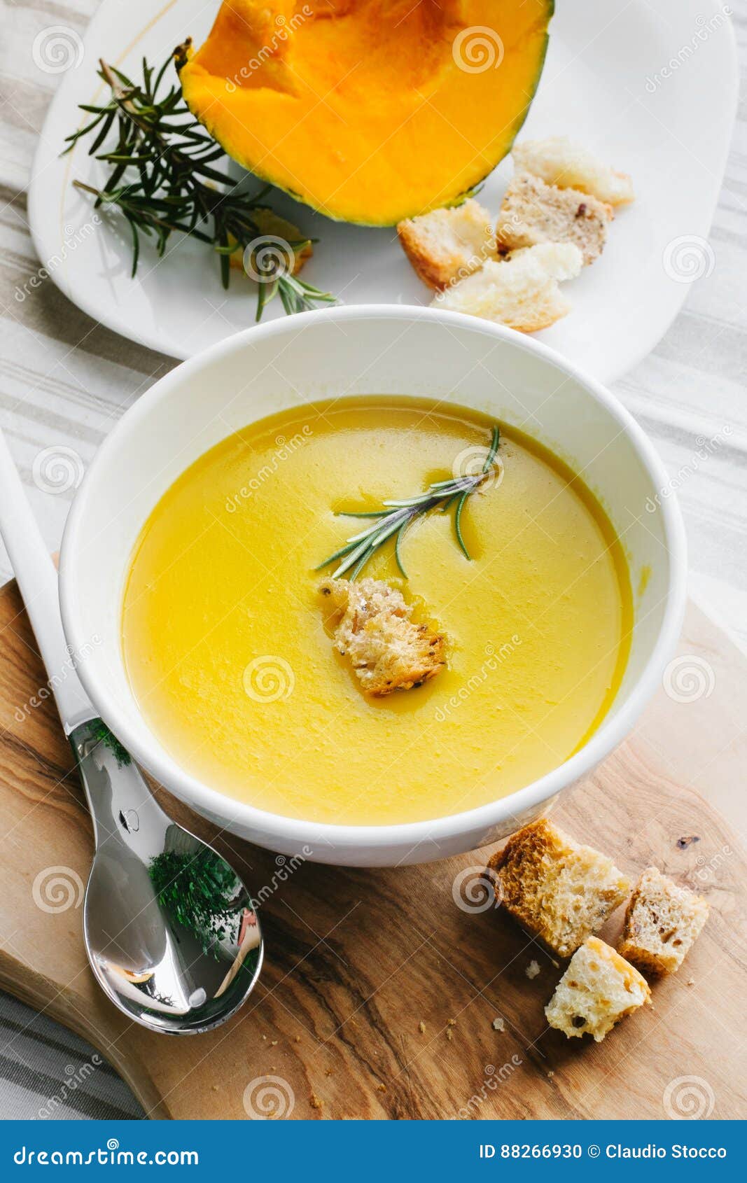 Fresh pumpkin soup stock photo. Image of autumn, nutrition 88266930