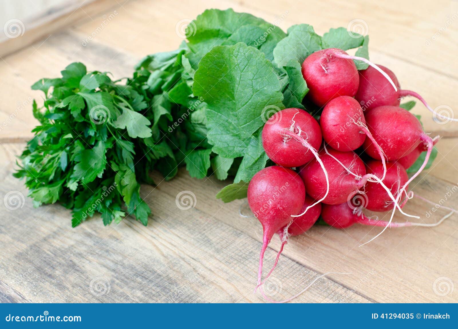 Fresh radishes and parsley stock image. Image of bunch 41294035