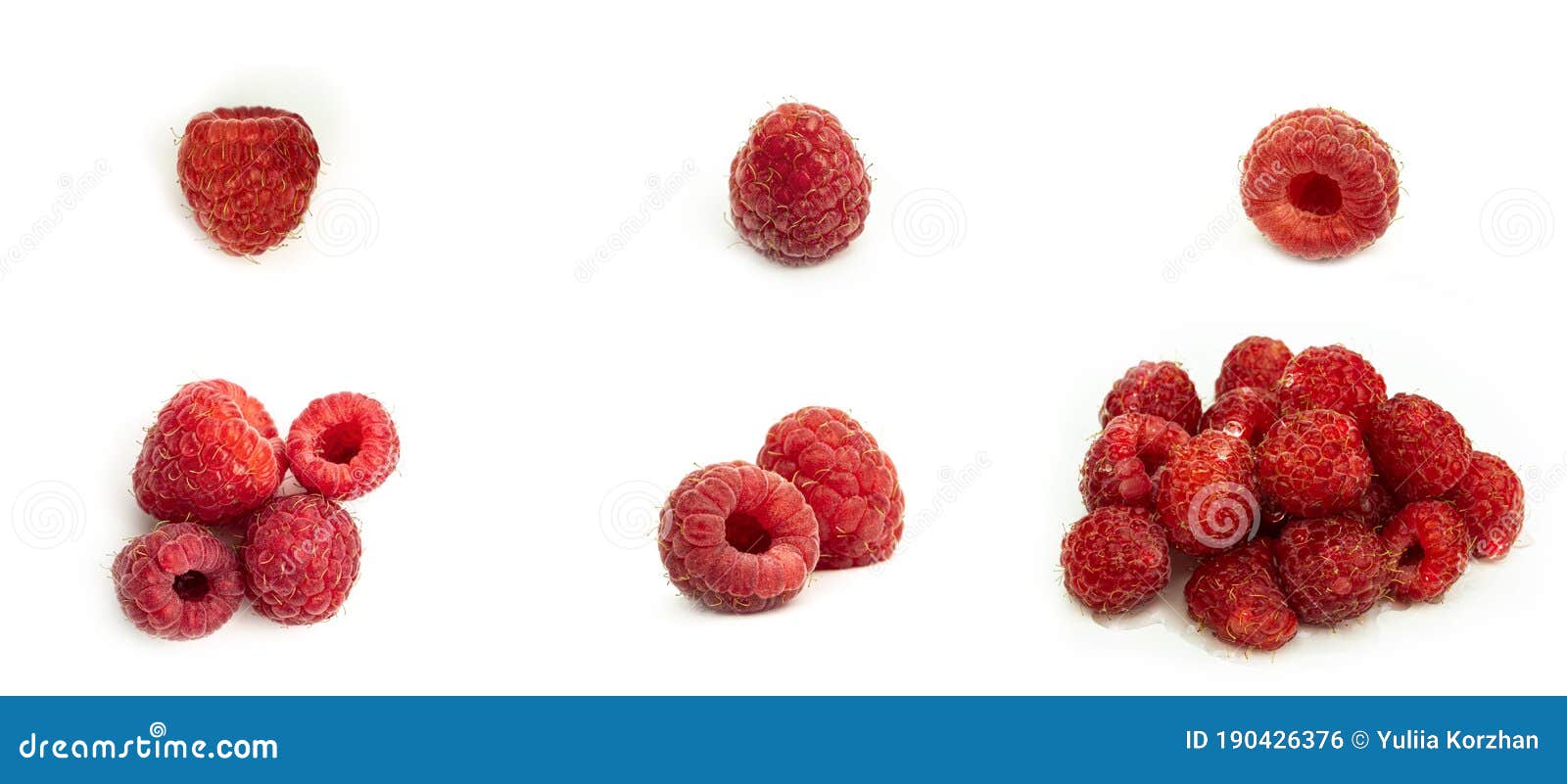 fresh raspberries on a white background. summer, sweet berry.