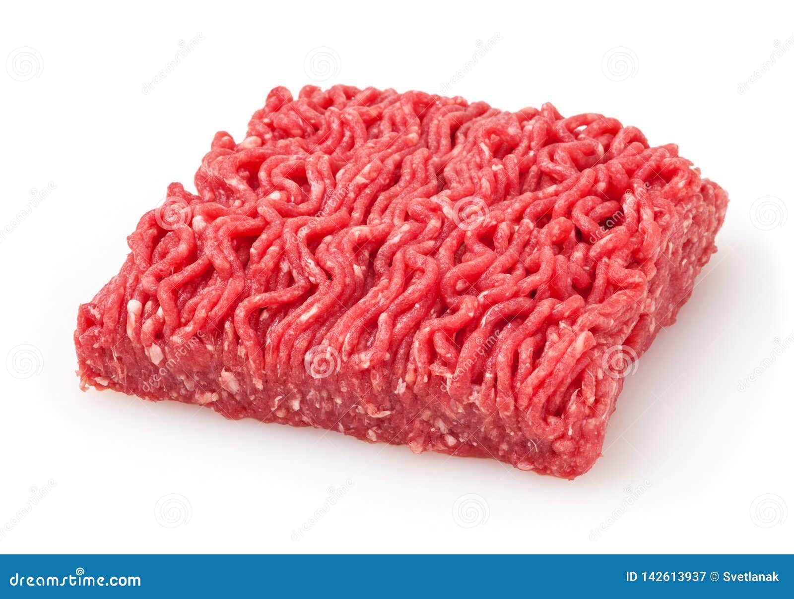 Fresh Raw Beef Minced Meat Isolated on White Stock Image Image of