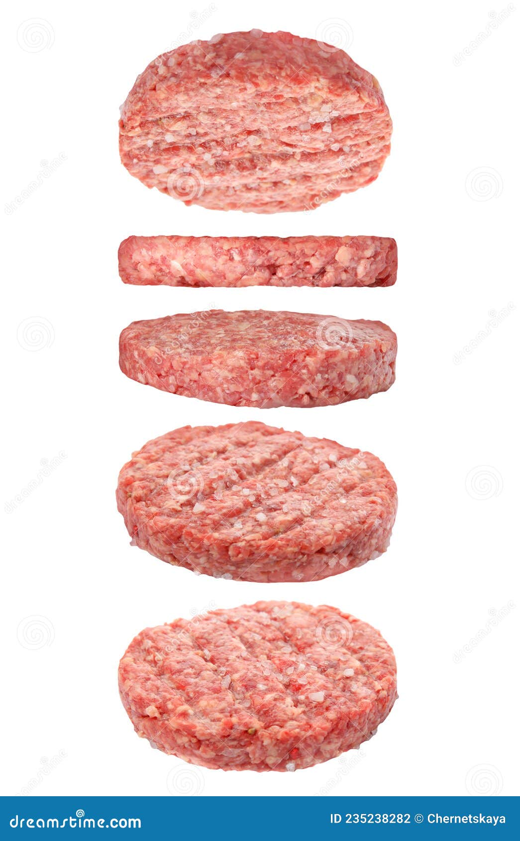 Fresh Raw Burger Patties and Falling on White Background Stock Photo Image of cooking, beef