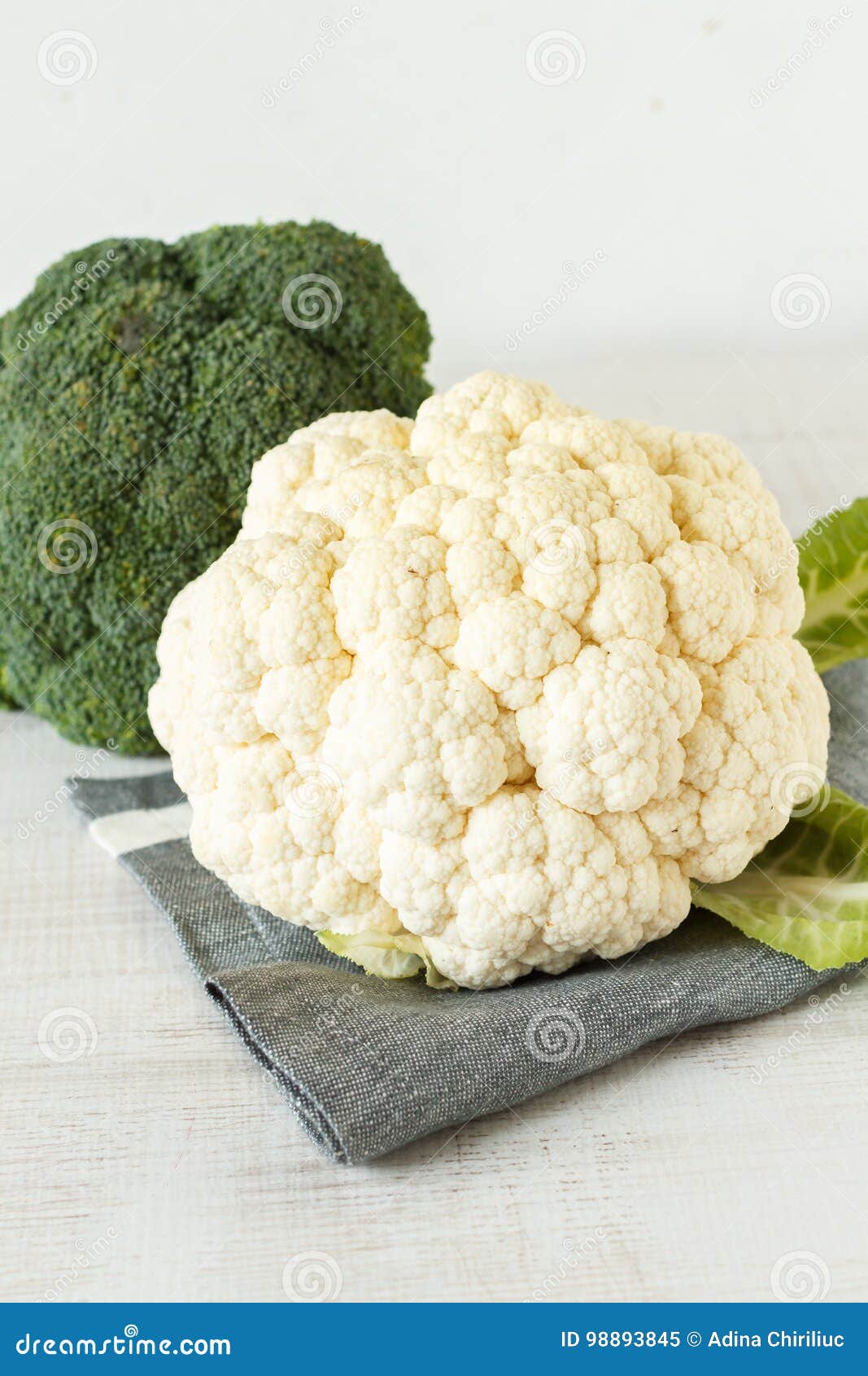 Fresh Raw Cauliflower on a Table Stock Image Image of ingredient