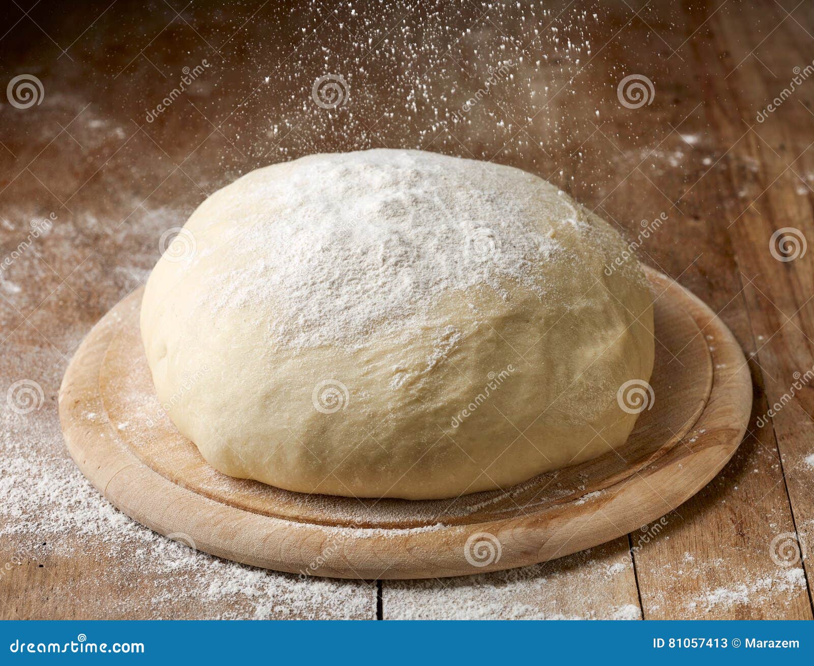 Fresh raw dough stock image. Image of cuisine, falling 81057413