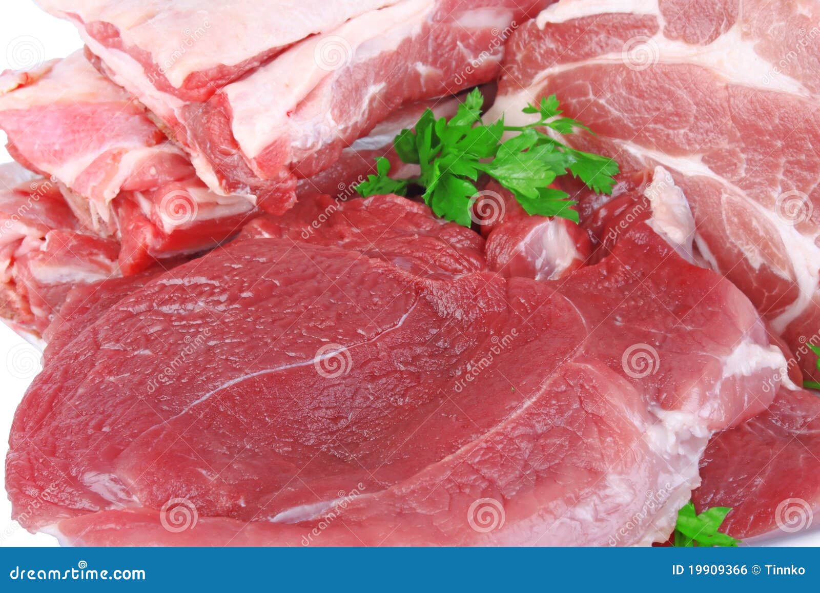 Fresh raw meat with greens stock photo. Image of nutrition 19909366