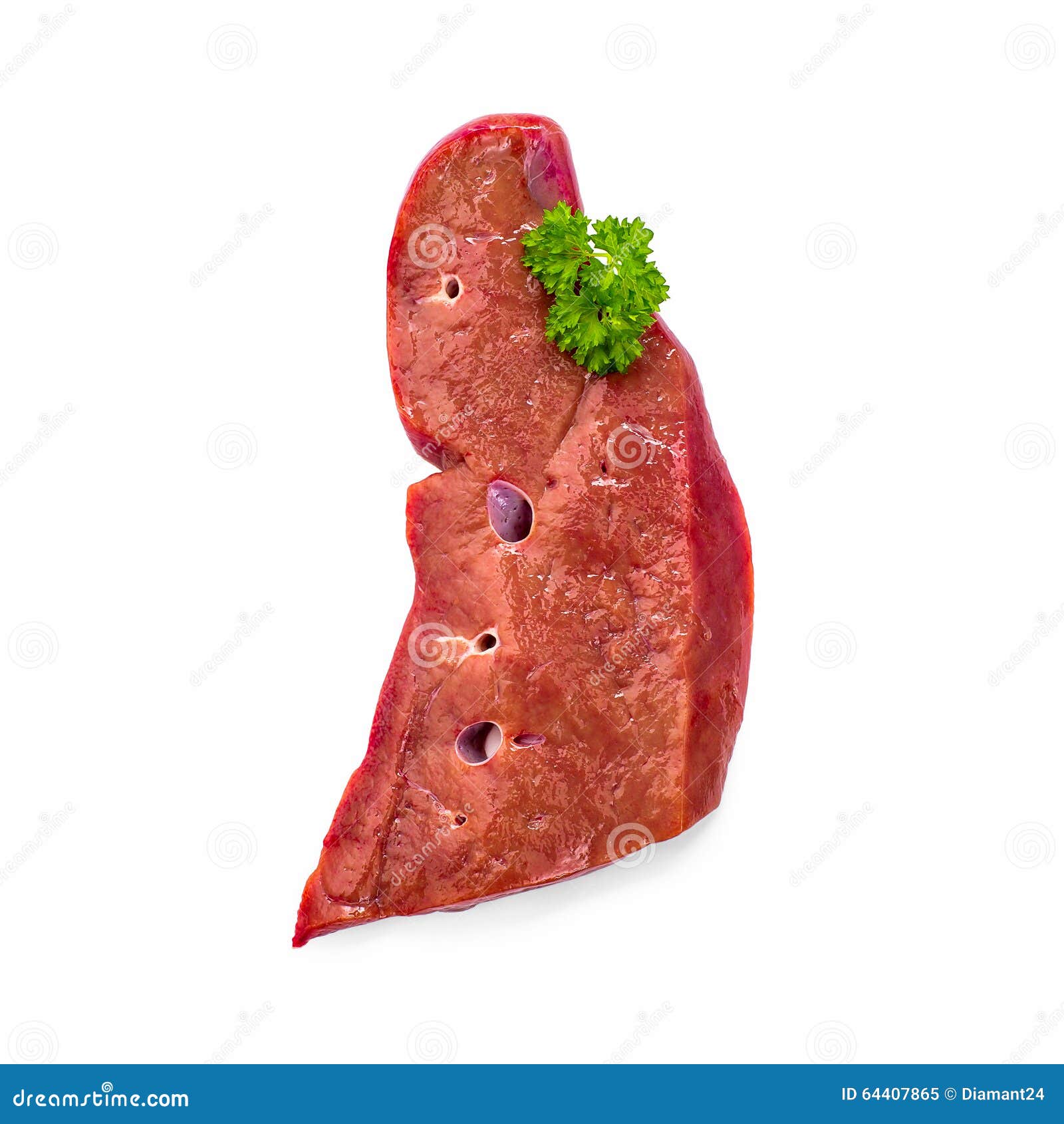 Fresh Raw Veal Liver Isolated on White Stock Image Image of healthy