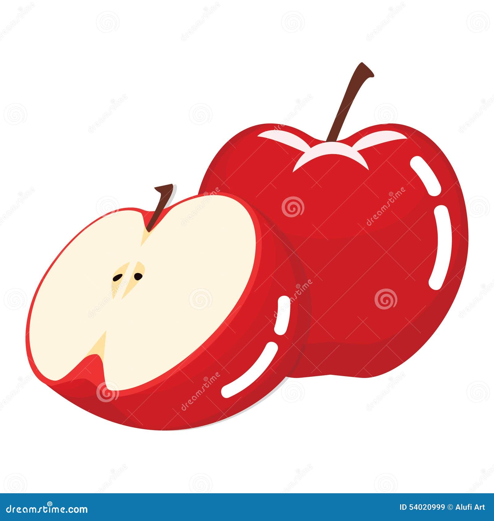 Fresh Red Apple Fruit stock vector. Illustration of apple - 54020999
