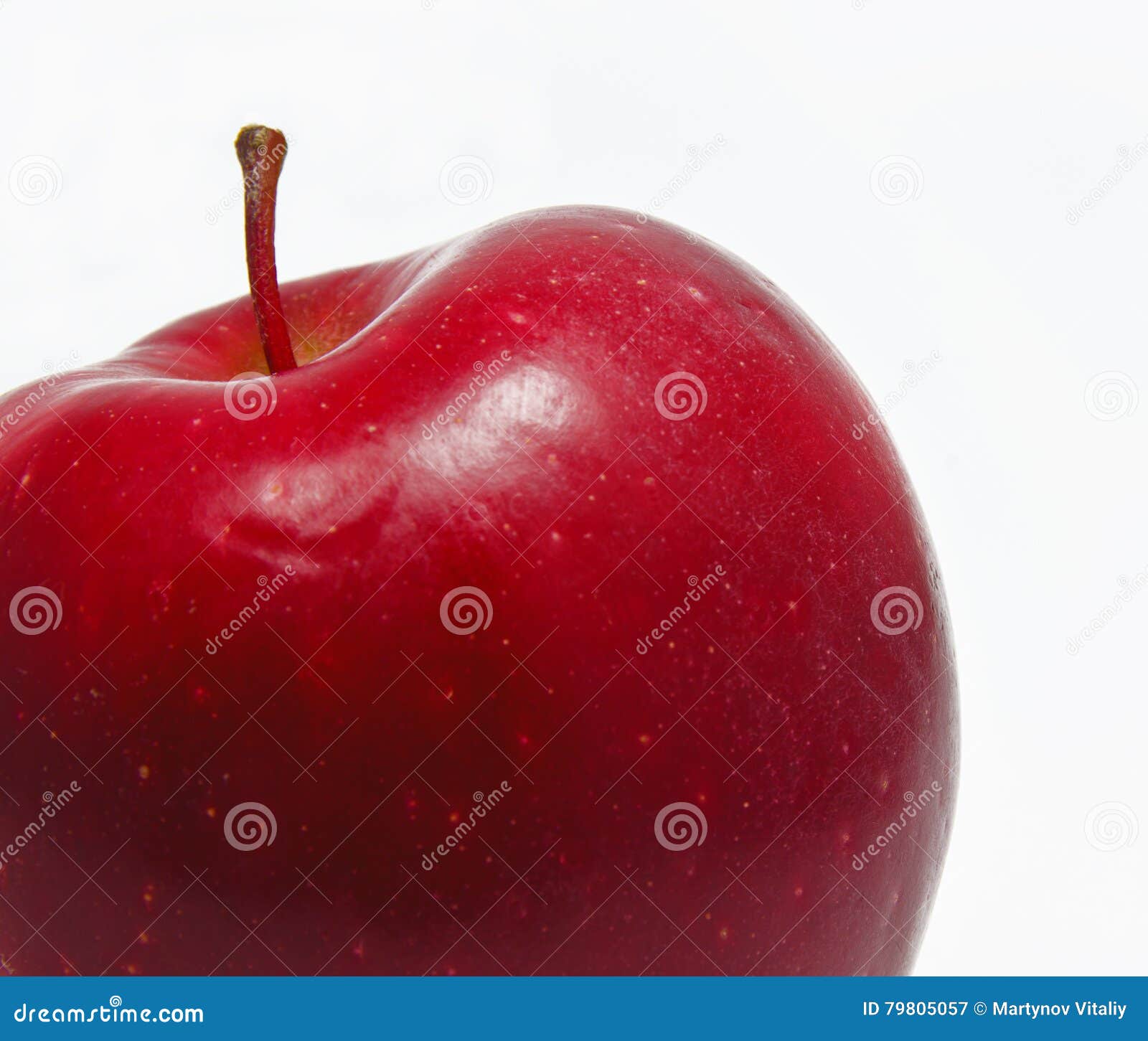 fresh red apple  on white