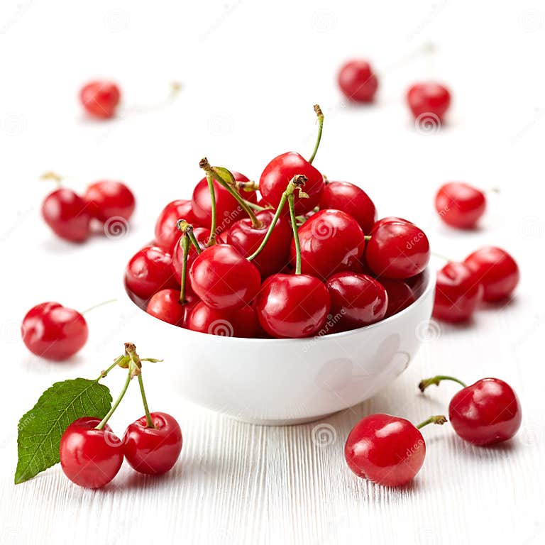 Fresh red cherries stock image. Image of fruit, ripe 28224627