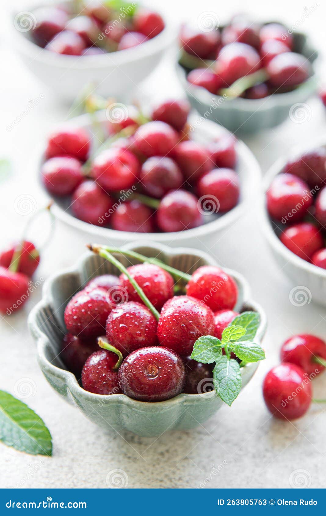 Fresh red cherries fruit stock image. Image of cherry 263805763