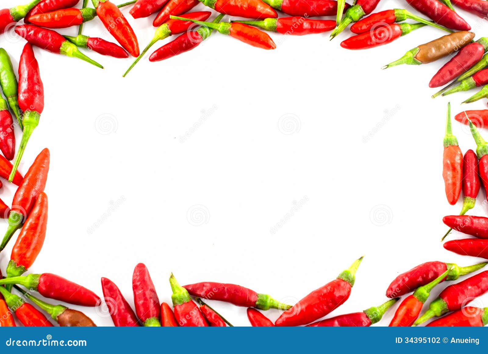 Fresh red pepper border stock photo. Image of mexican - 34395102