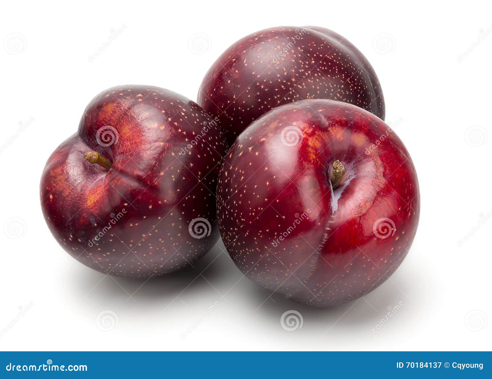 Fresh Red Plum stock image. Image of food, path, focus 70184137
