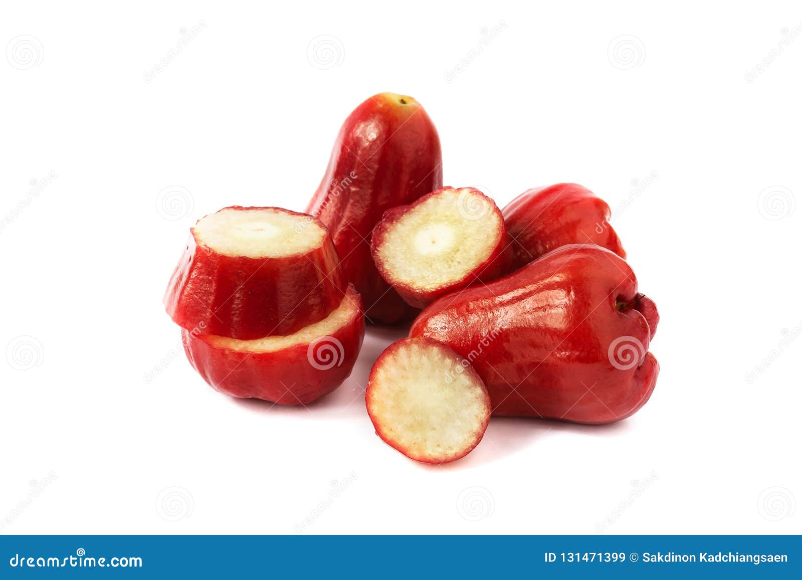 Fresh Red Rose Apple Cut Half Stock Image Image of delicious, rose