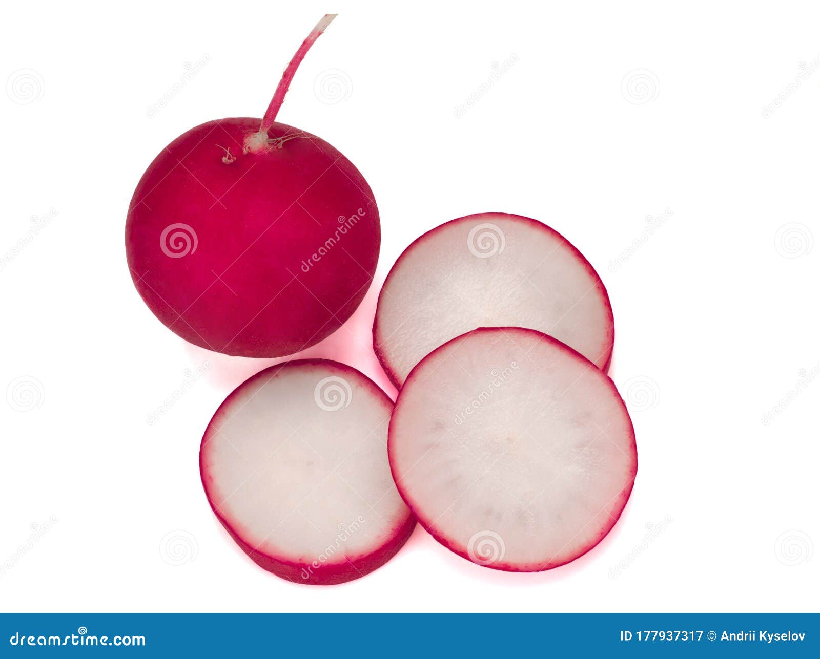Fresh Red Sliced Radish Isolated on White Background Stock Image Image of collection, natural