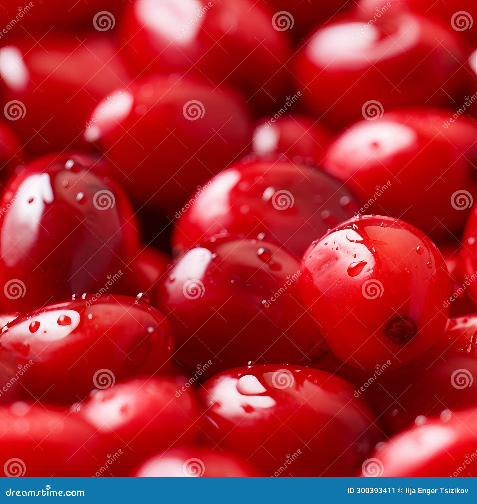 fresh ripe cranberries on vibrant red background, ideal for seasonal recipes and projects