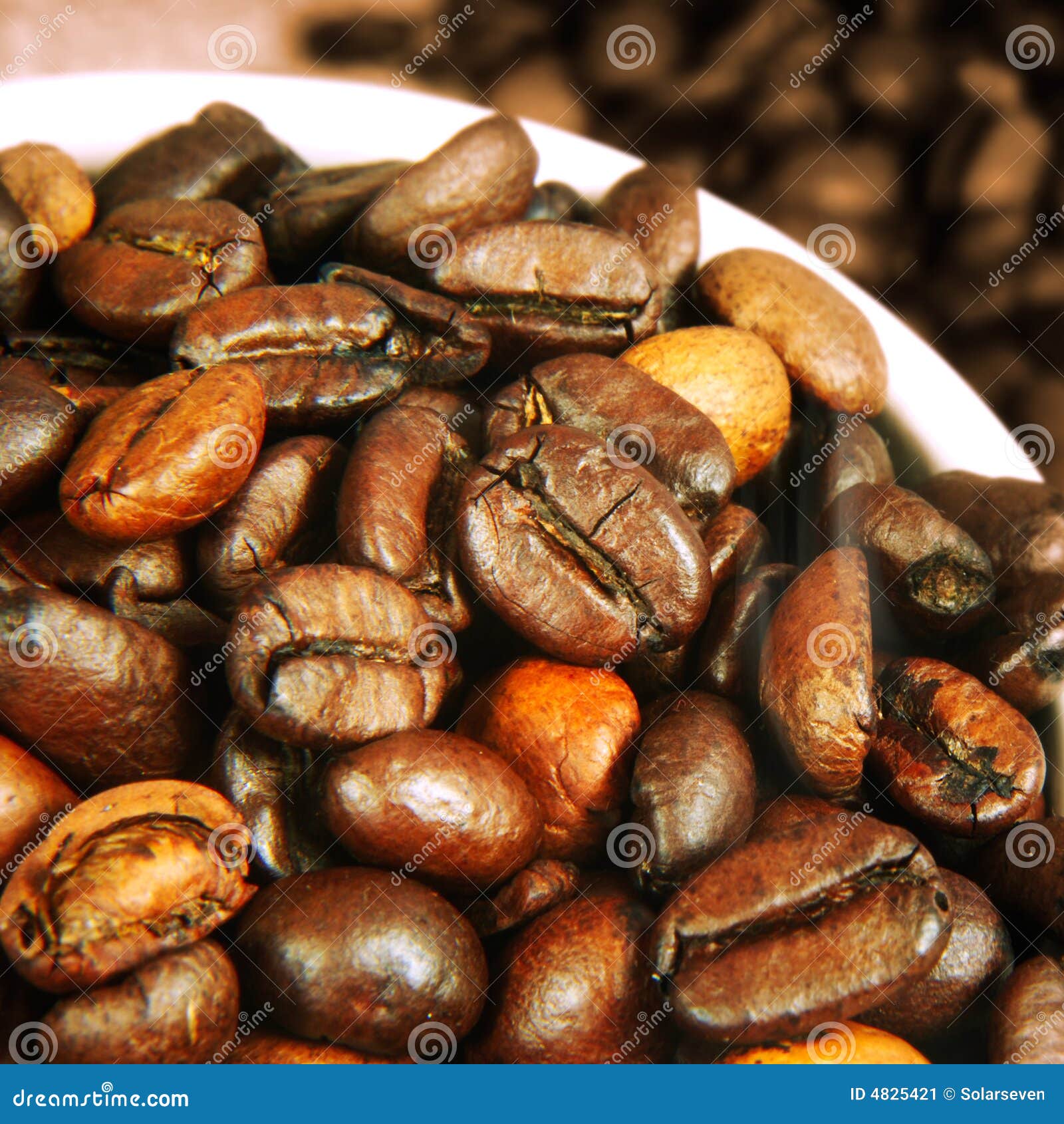 Fresh Roasted Coffee Beans stock image. Image of bean 4825421
