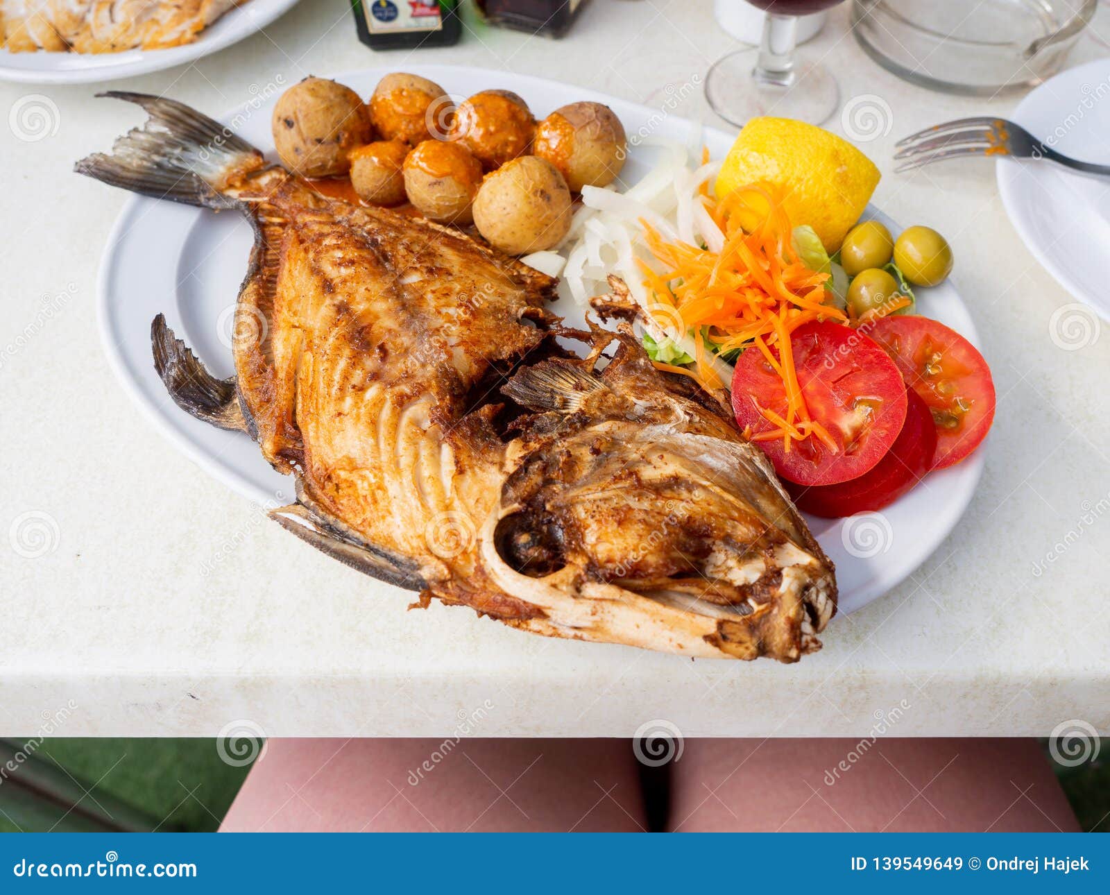 Fresh Roasted Flounder Stock Image Image Of Cuisine 139549649