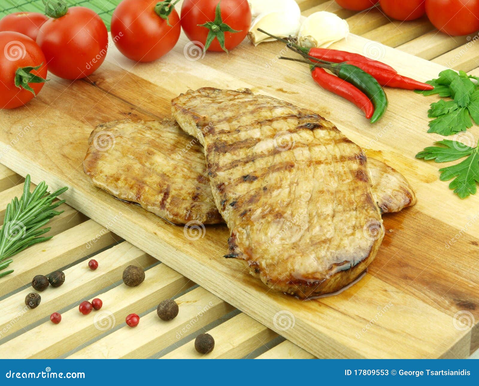 Fresh roasted meat stock image. Image of fresh, schnitzel 17809553