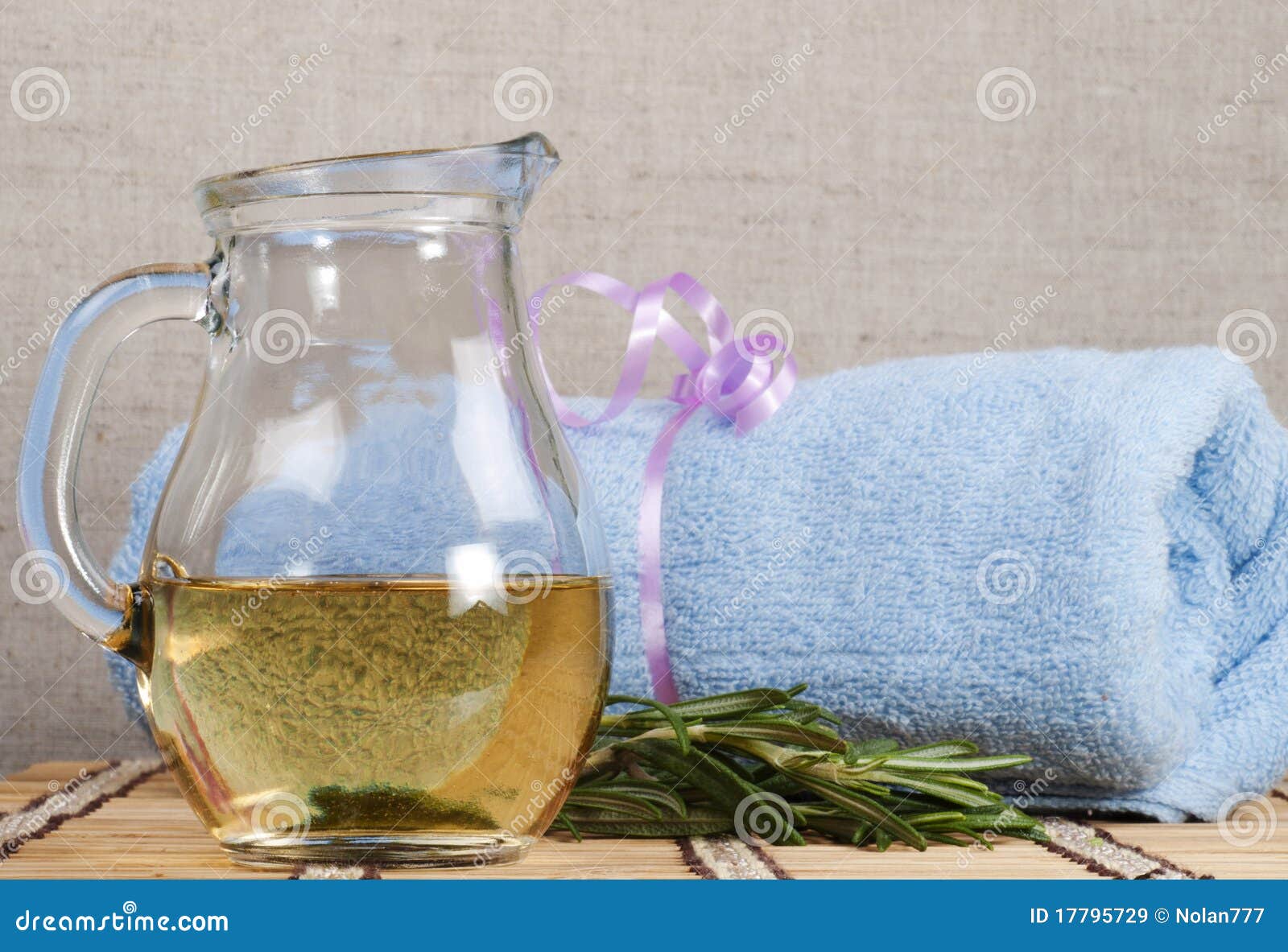 Fresh Rosemary with Warm Massage Oil Stock Image Image of relaxation