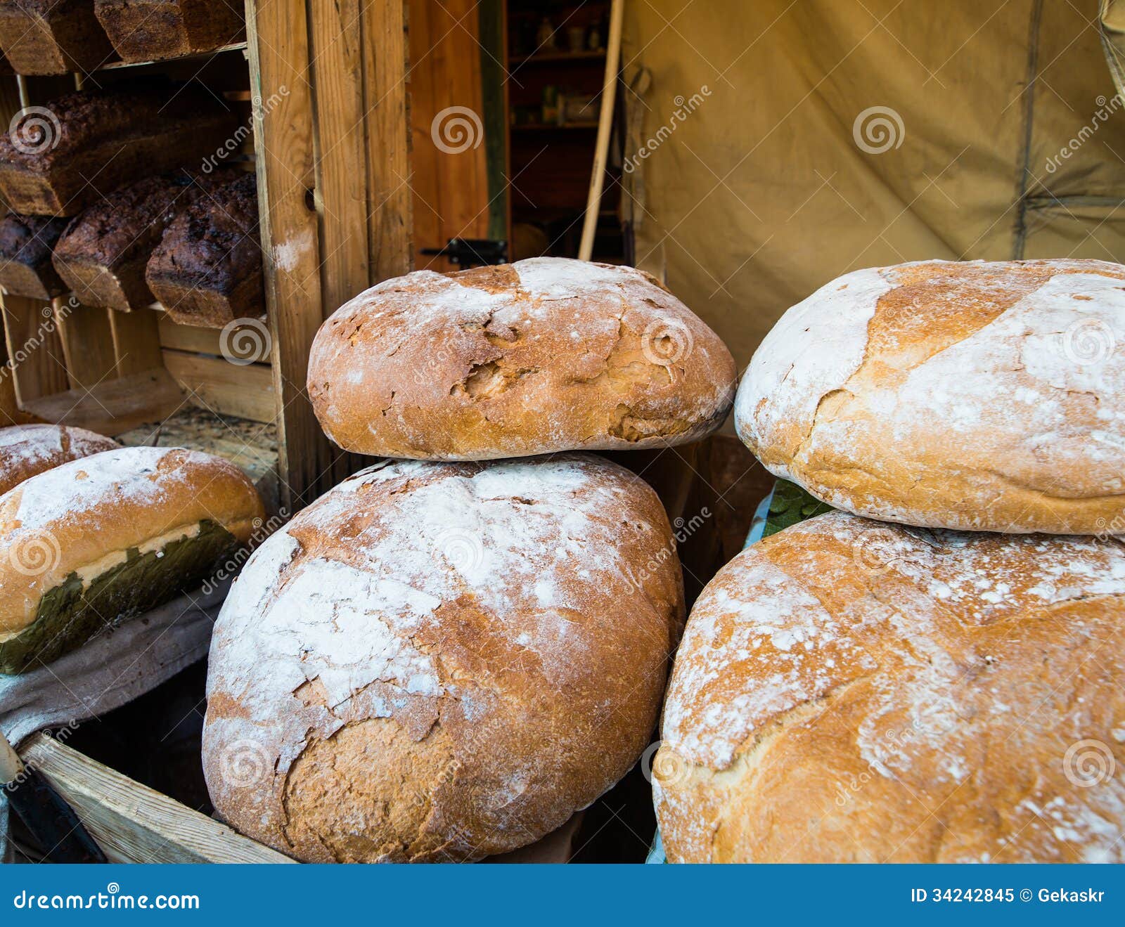 Fresh rye bread stock image. Image of white, bakery, homemade 34242845