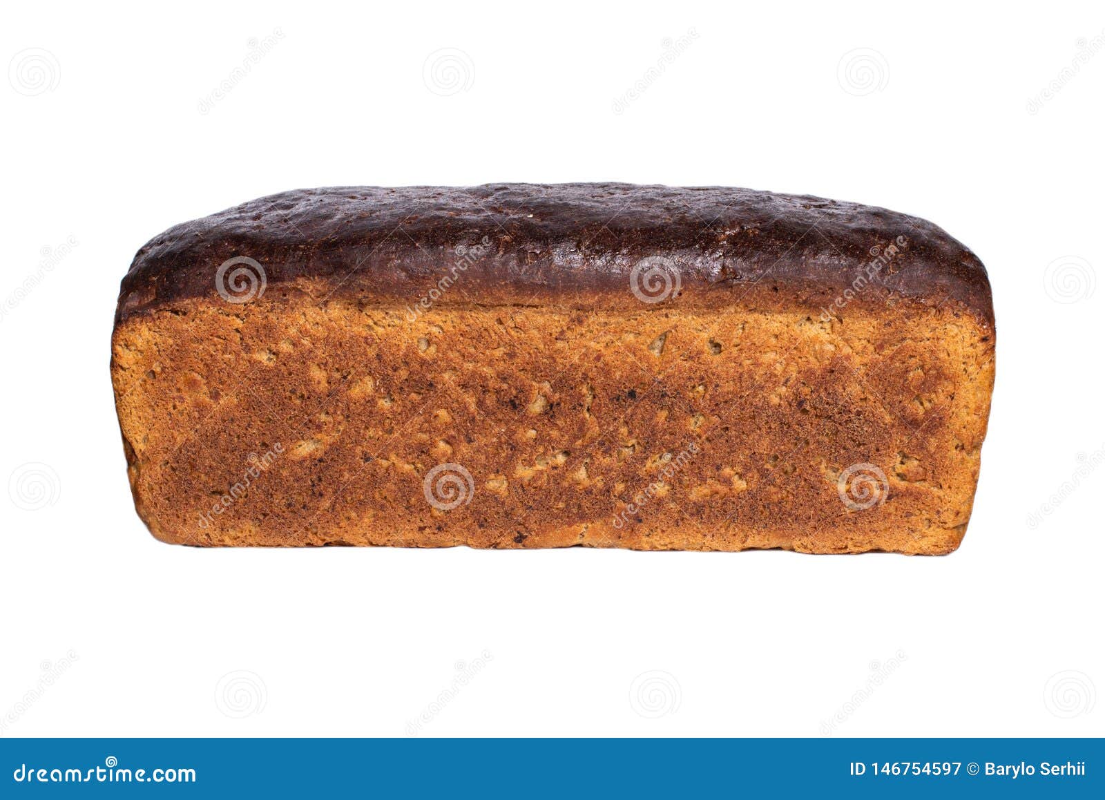 Fresh Rye Bread Bread on White Background Stock Image Image of