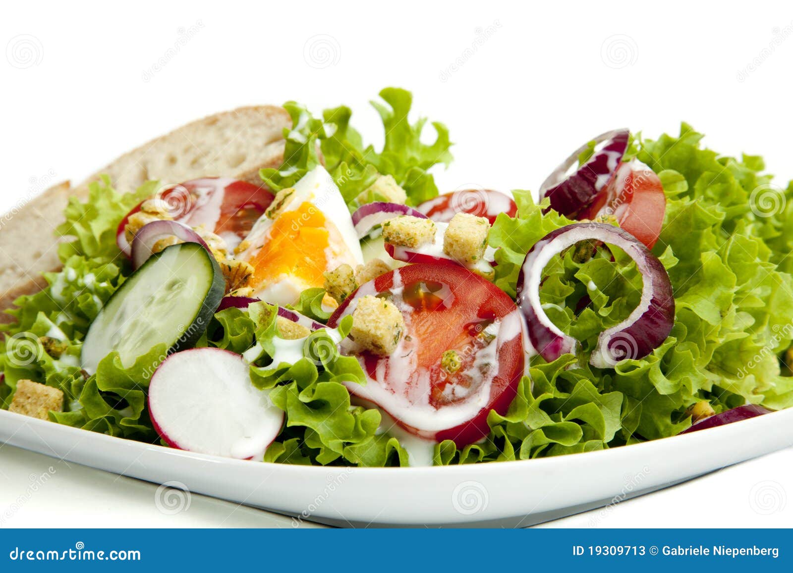 Fresh salad stock image. Image of appetizer, dish, tomatoes 19309713