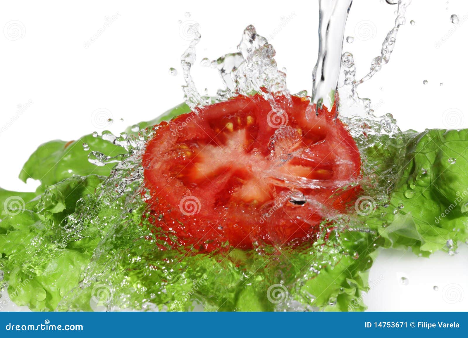 Fresh salad being wash stock image. Image of delicious 14753671