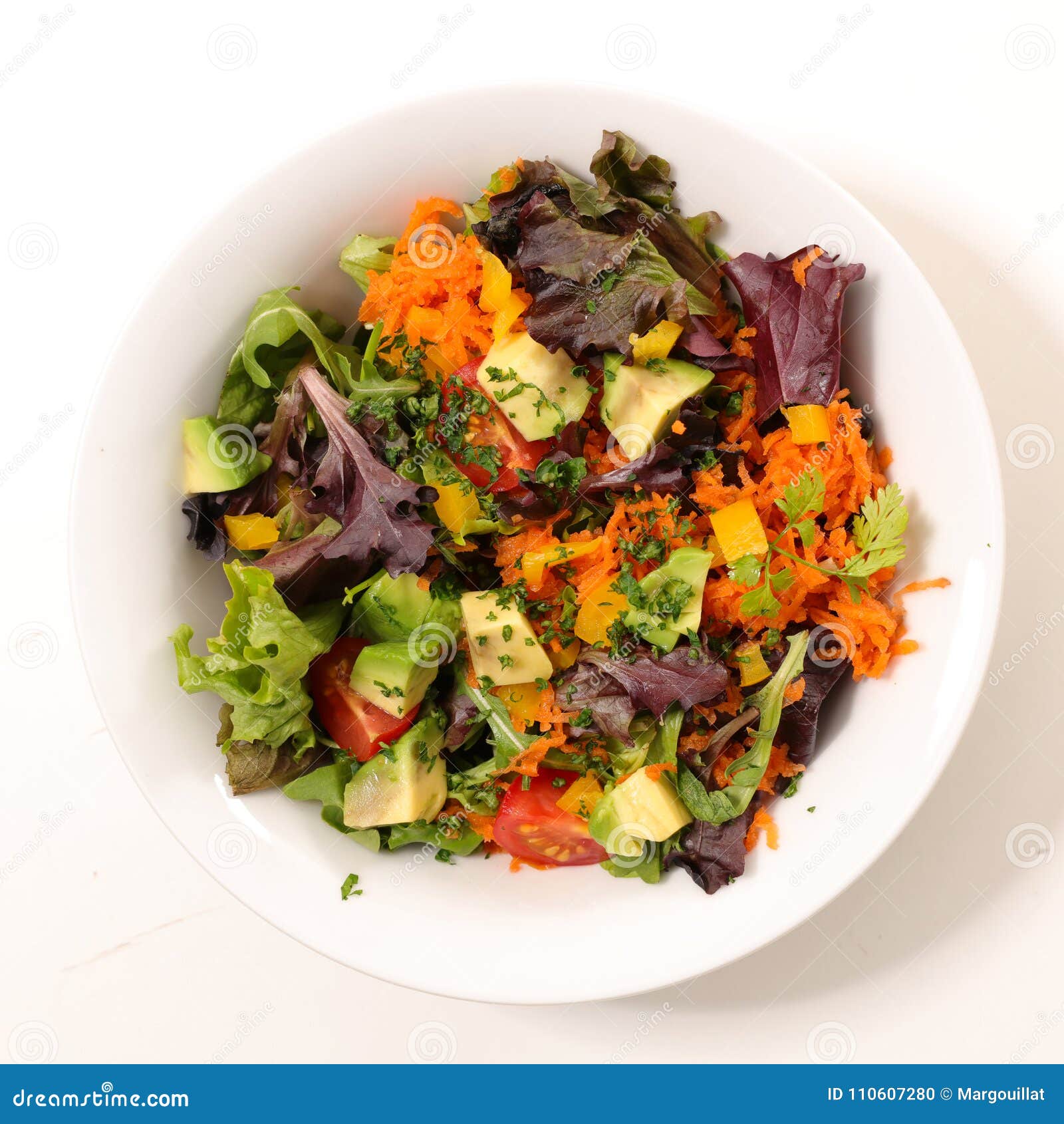 Fresh salad bowl stock photo. Image of isolated, fresh 110607280