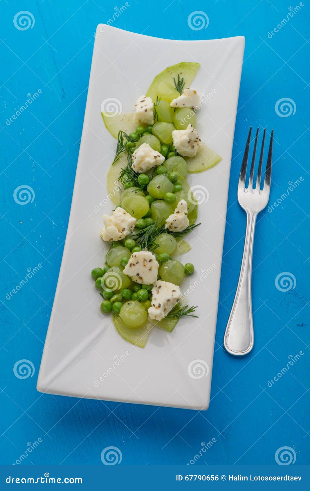 Fresh Salad with Grapes and Cheese Stock Photo Image of grape, green