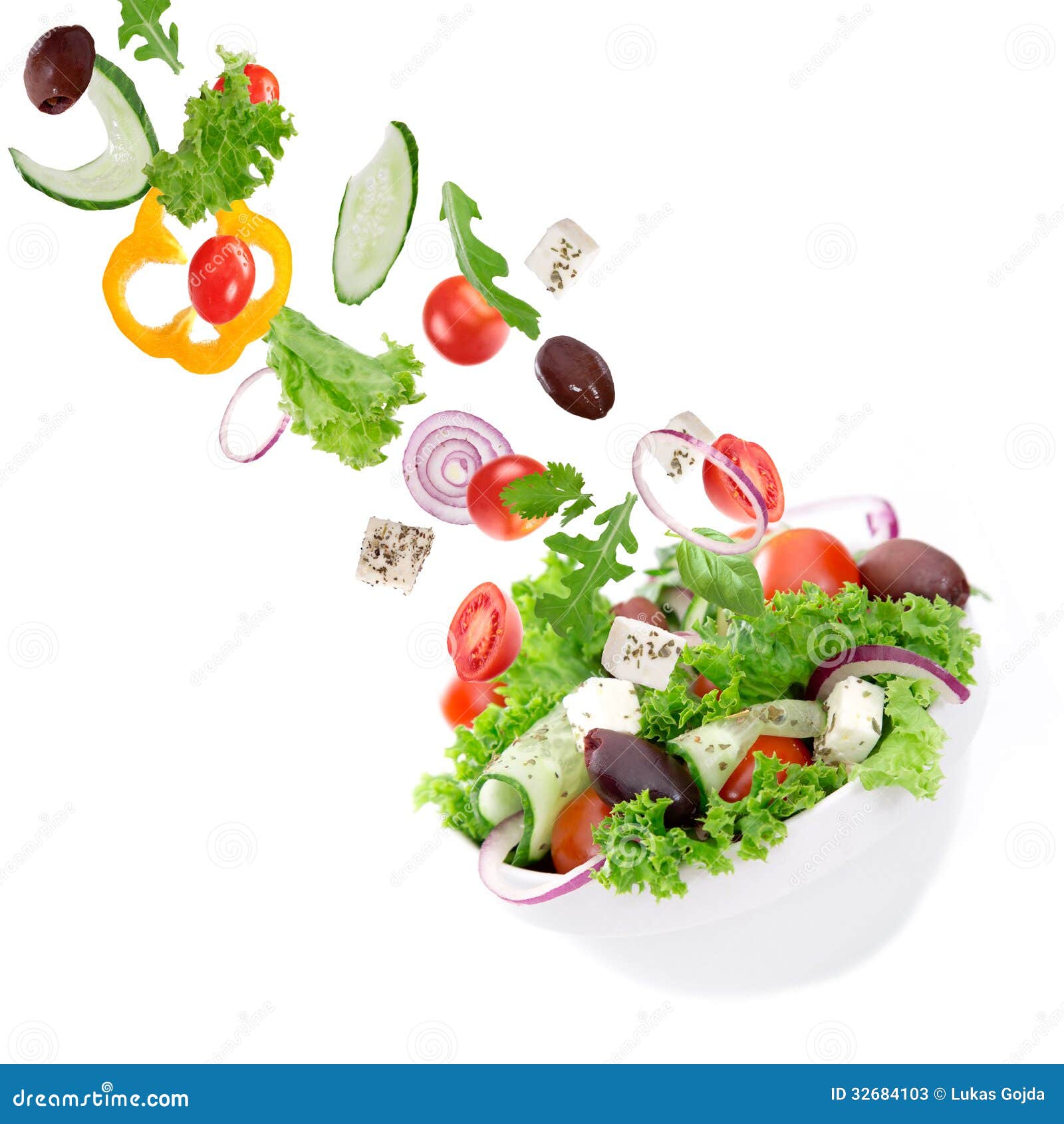 Fresh salad stock image. Image of chef, fresh, isolated 32684103