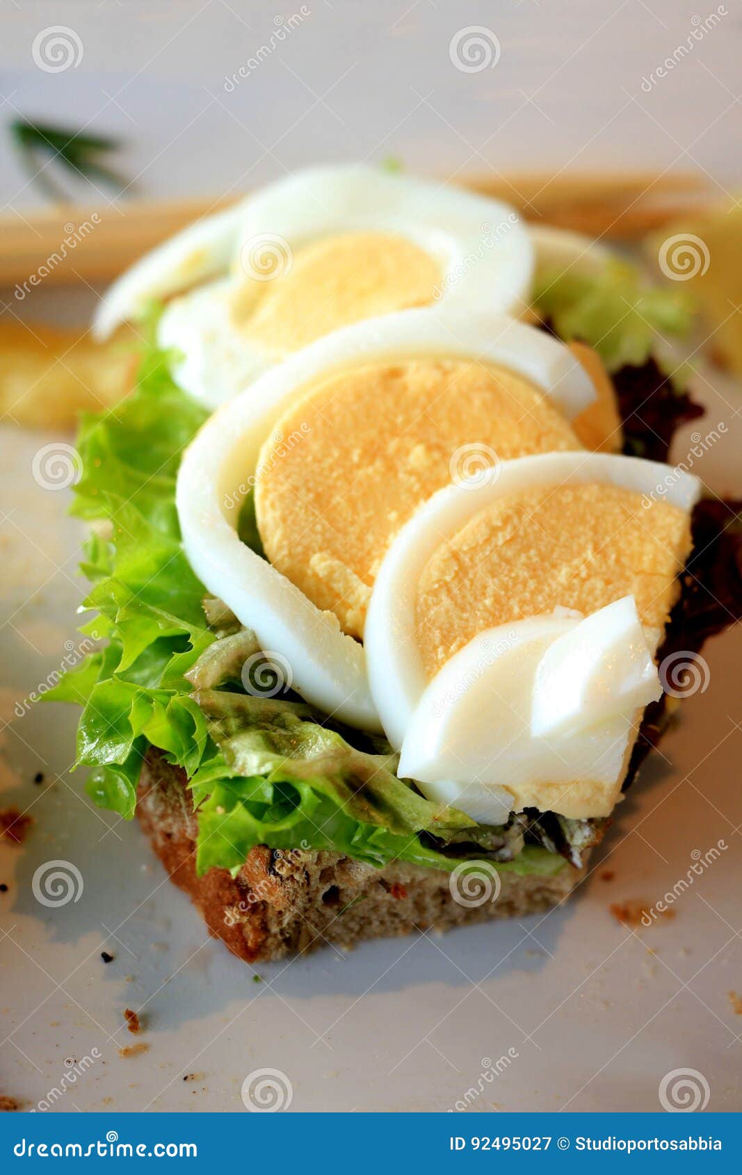Fresh salmon egg sandwich stock image. Image of bread 92495027