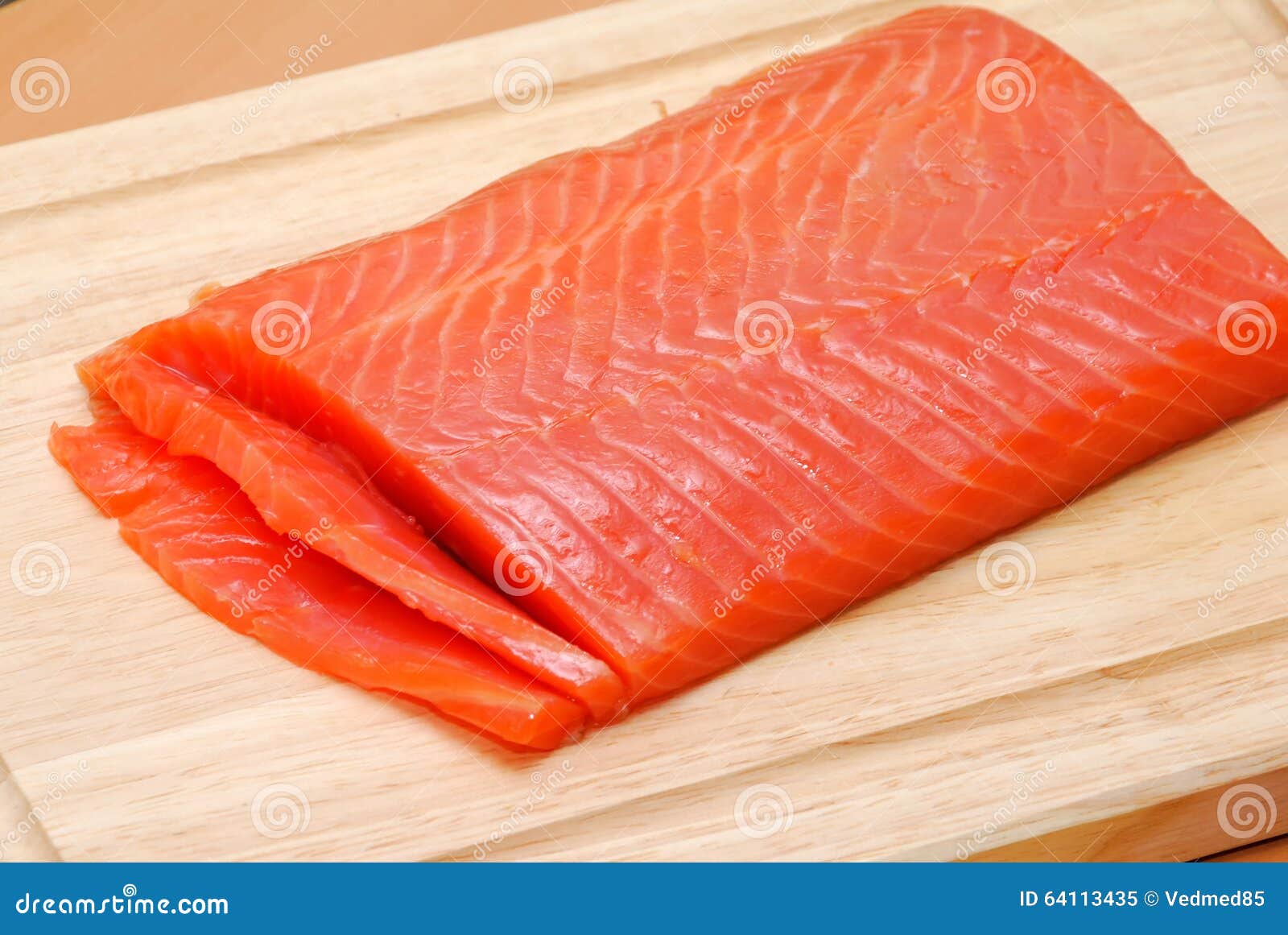 Fresh salmon fillet stock image. Image of kitchen, preparation 64113435