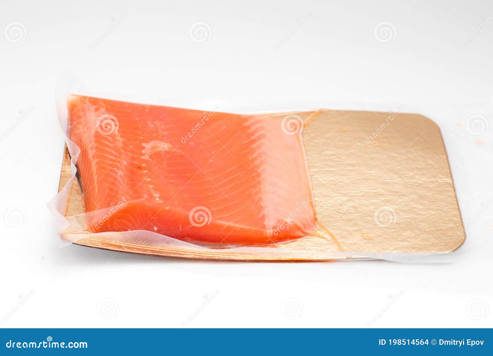 Fresh Salmon Fish Fille on Vacuum Packed Stock Photo Image of fillet