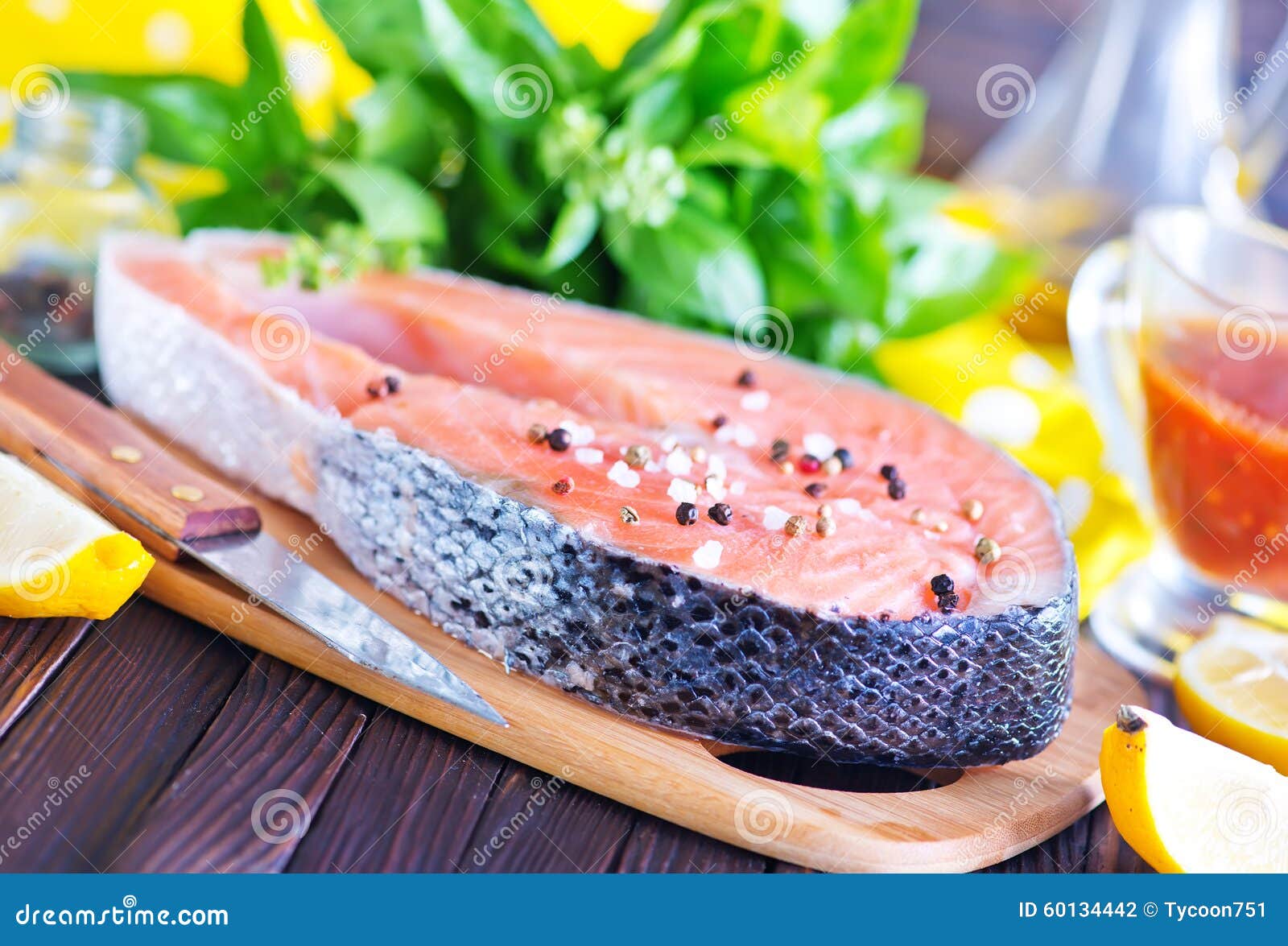 Fresh salmon stock photo. Image of ingredient, nutrition 60134442