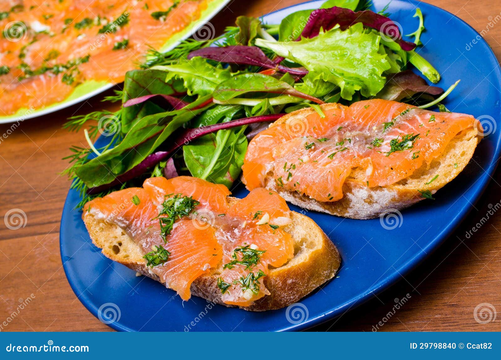 Sandwich with Gravlax Salmon Stock Photo Image of salmon, diet 29798840