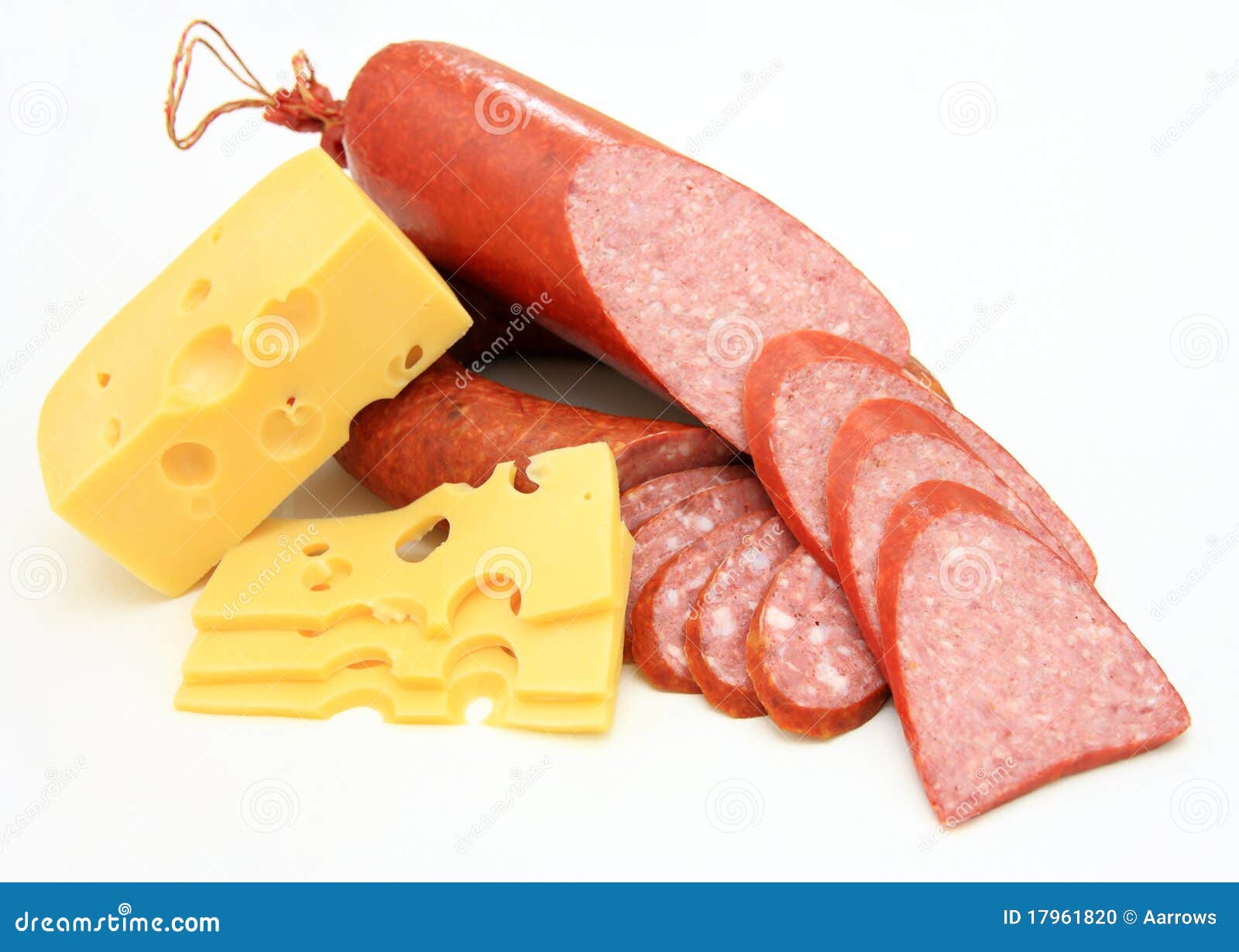 Fresh sausage with cheese stock photo. Image of italy 17961820