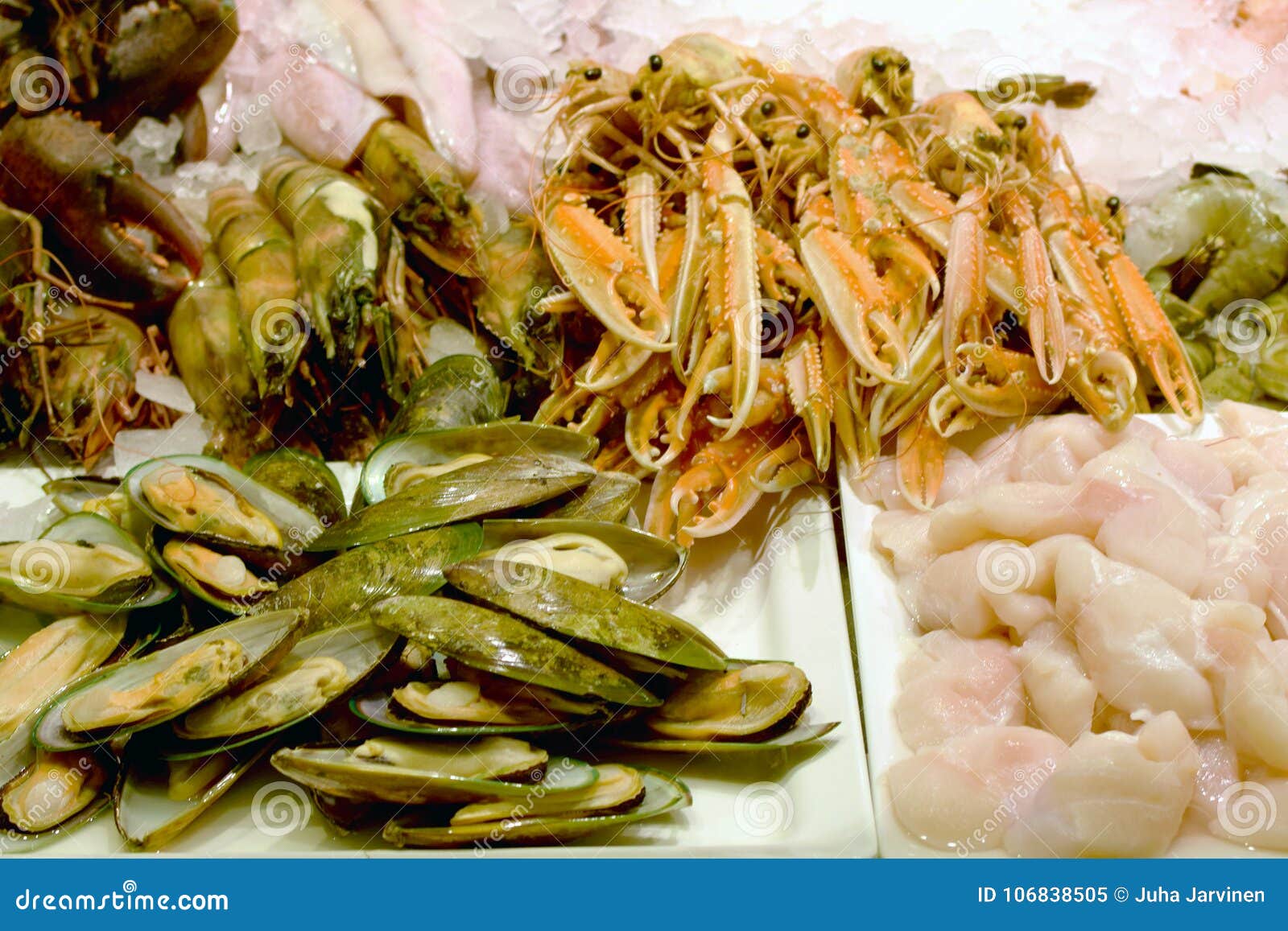 Fresh seafood stock image. Image of culinary, edible 106838505