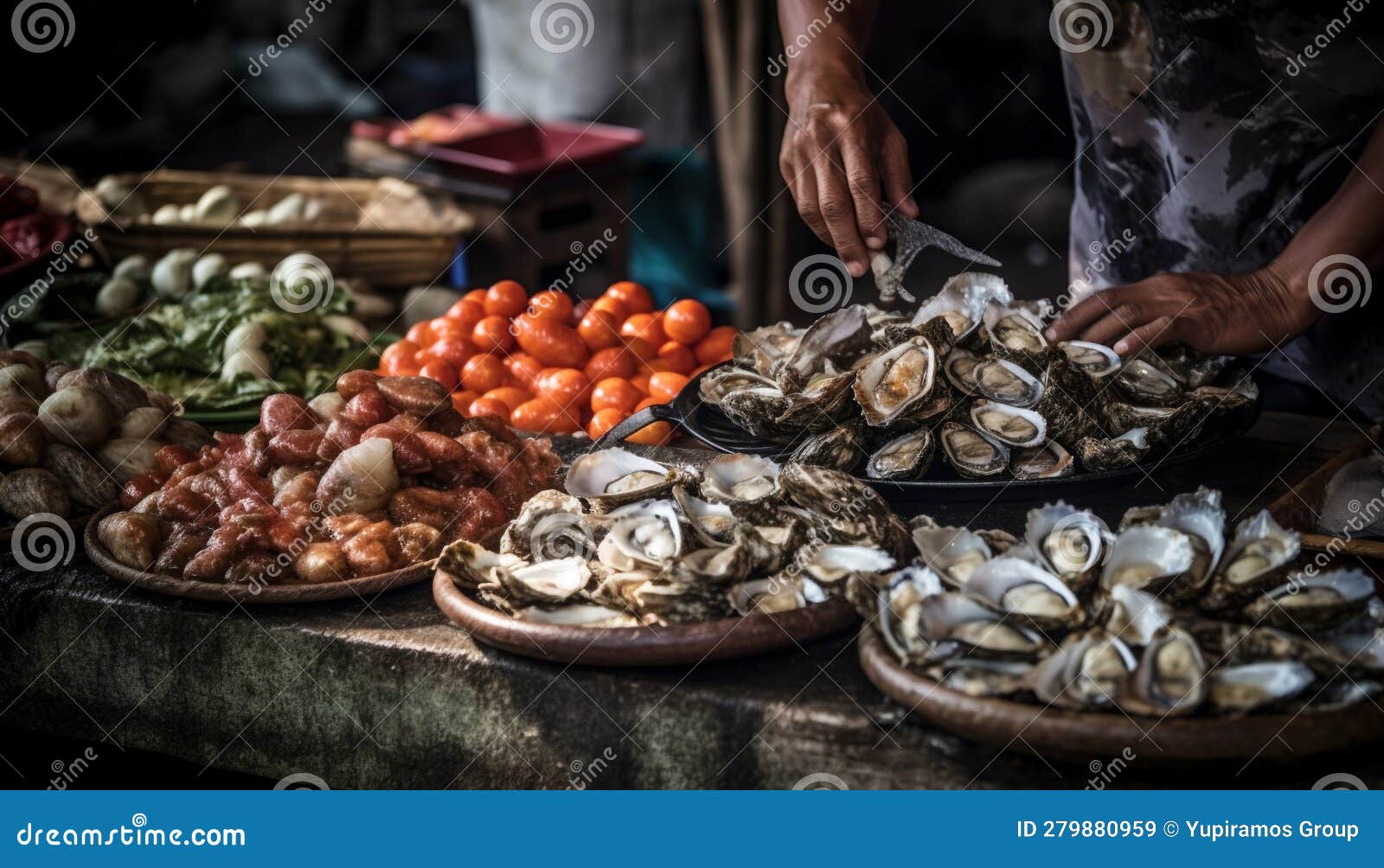 Fresh Seafood Plate with Grilled Crustacean, Mussel, and Tomato ...