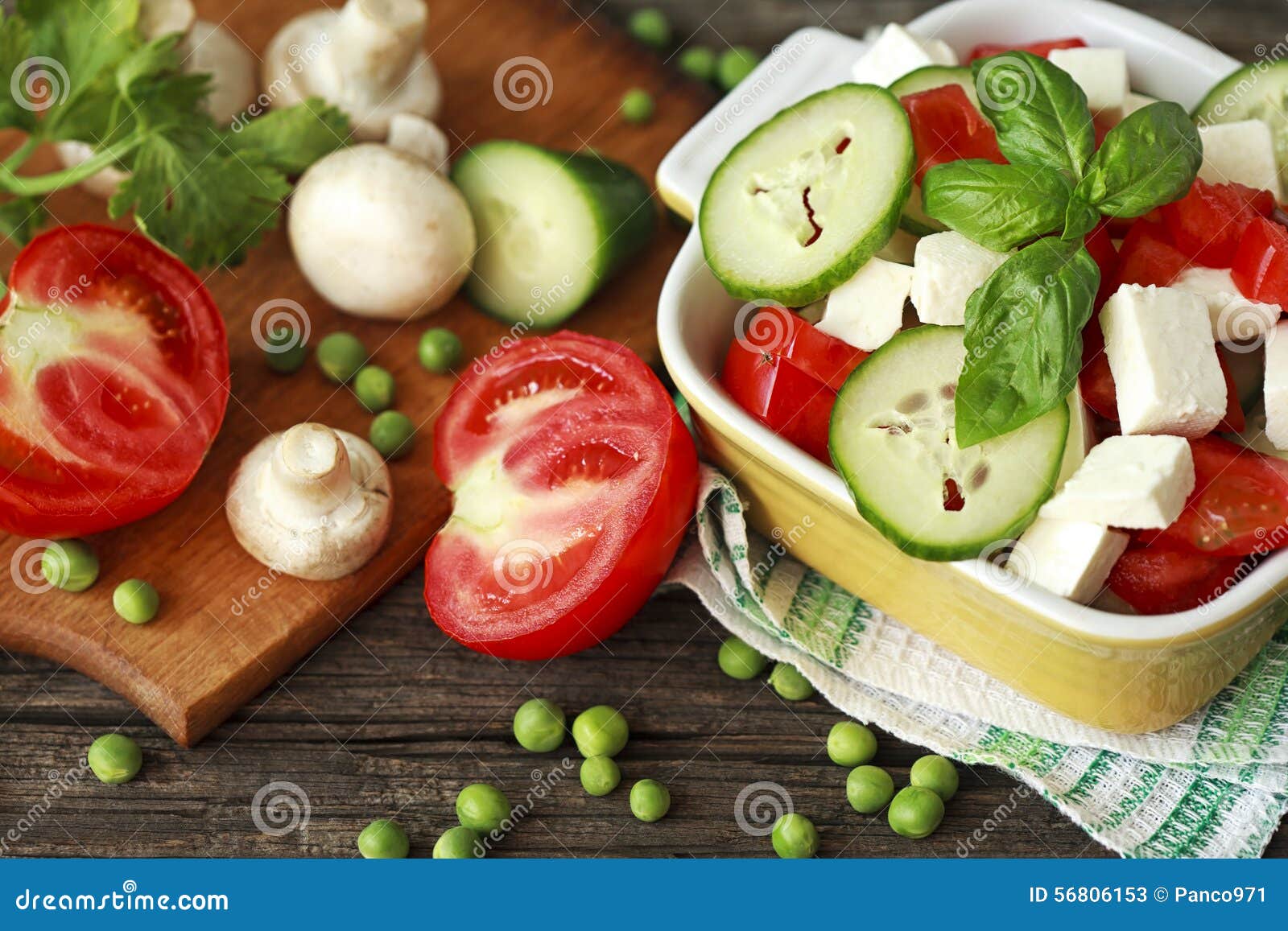 Fresh seasonal salad stock image. Image of fork, seasonal - 56806153