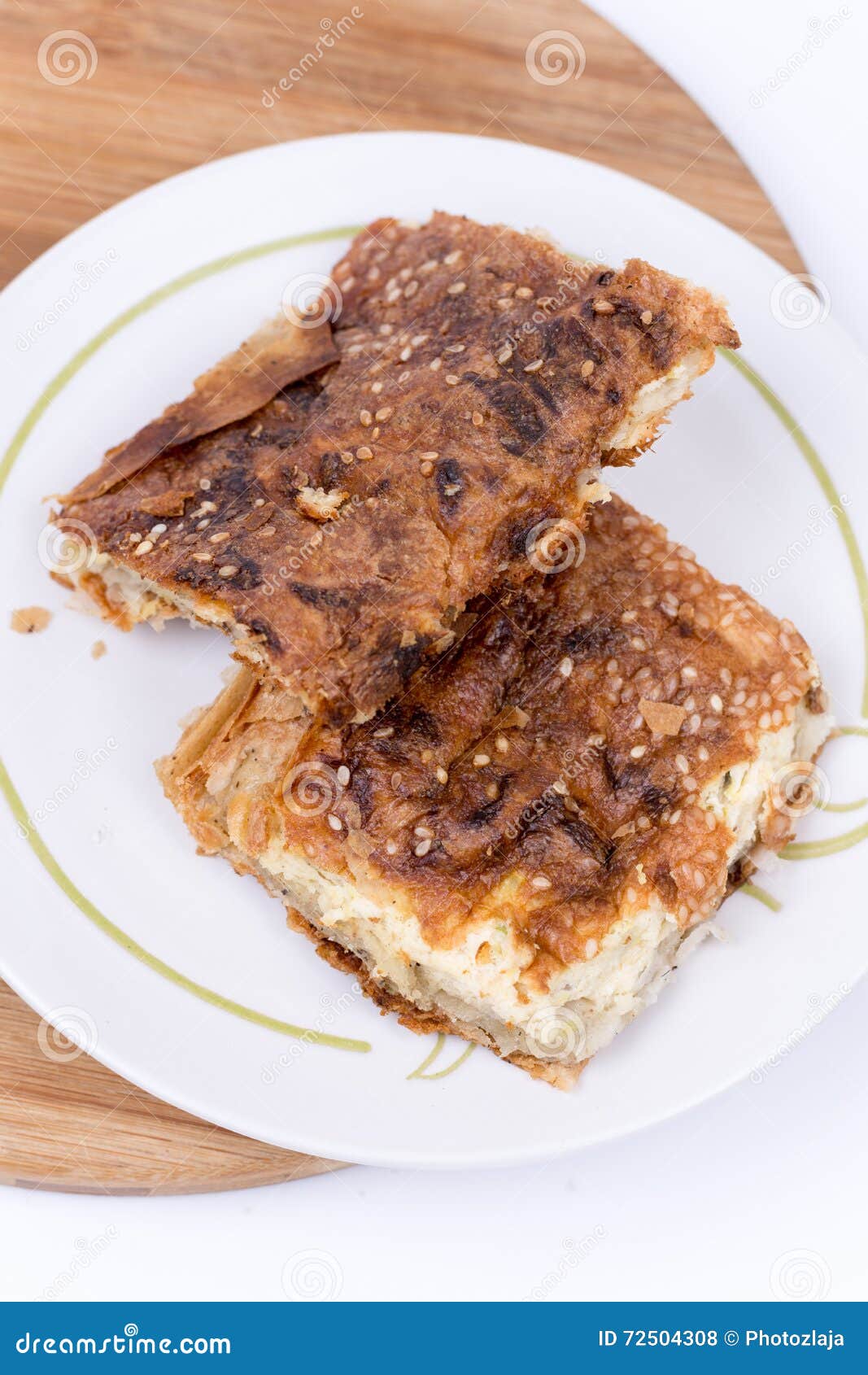 Fresh Serbian Gibanica Pie with Buckwheat Stock Photo Image of