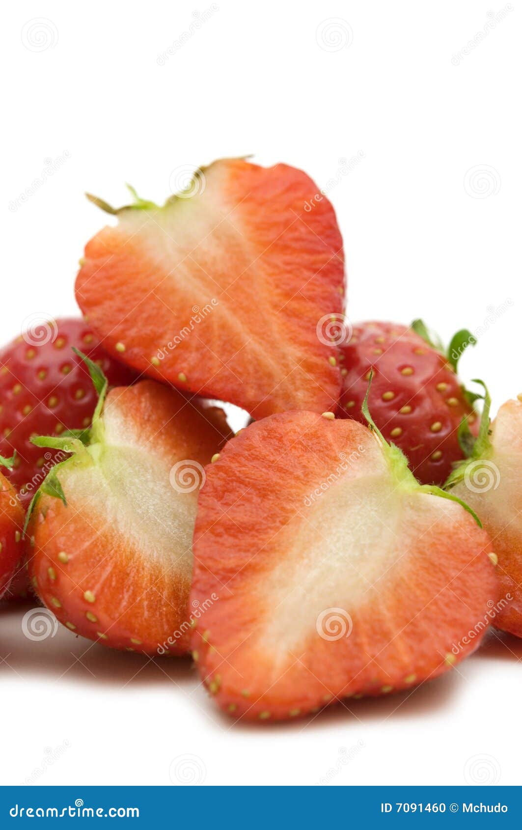 Fresh slice strawberries stock photo. Image of tasty, vegetable 7091460