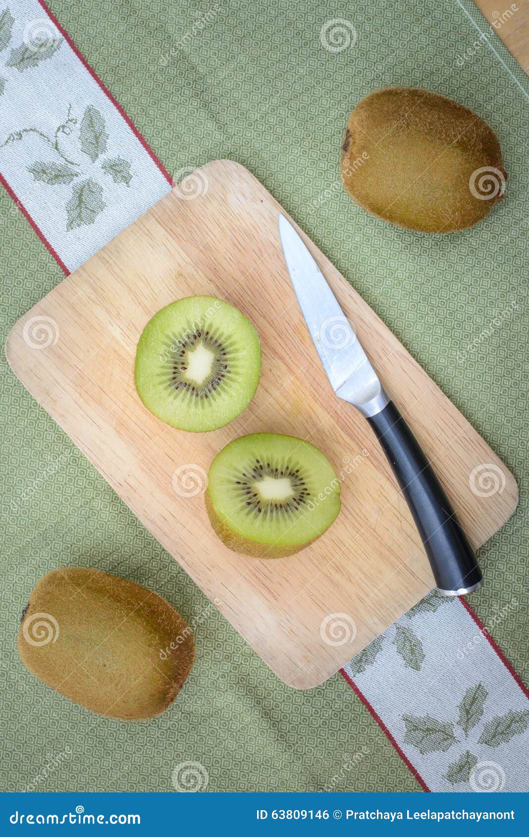 Fresh Sliced Kiwi Fruit and Knife Stock Photo Image of slice, juicy