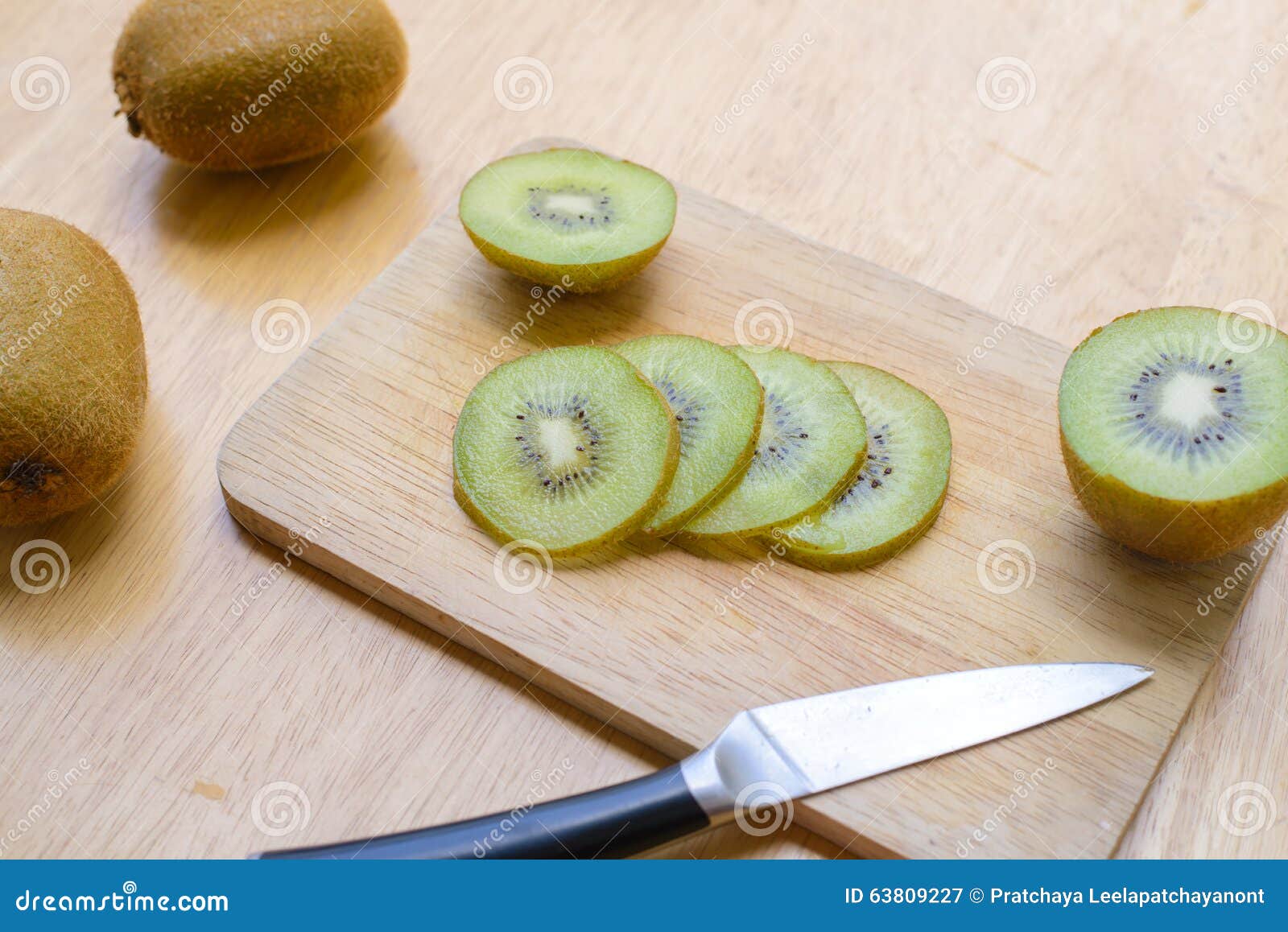 Fresh Sliced Kiwi Fruit and Knife Stock Image Image of seed