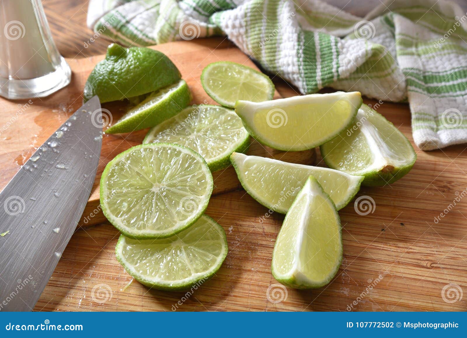 Fresh sliced limes stock photo. Image of organic, fruit 107772502
