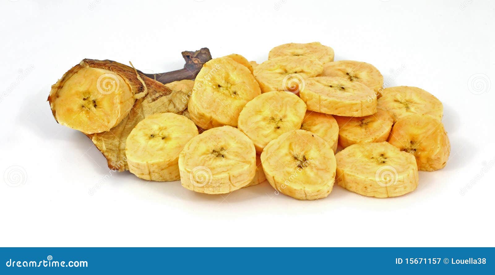 Fresh Sliced Ripe Plantain Banana Stock Image Image of stem, thick