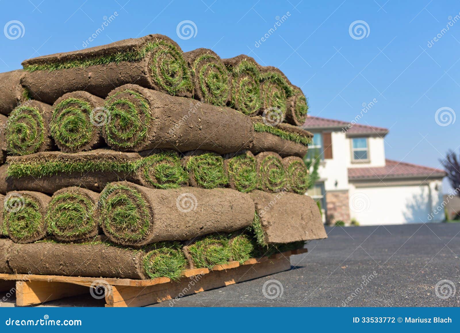 Fresh sod stock photo. Image of green, house, unroll 33533772