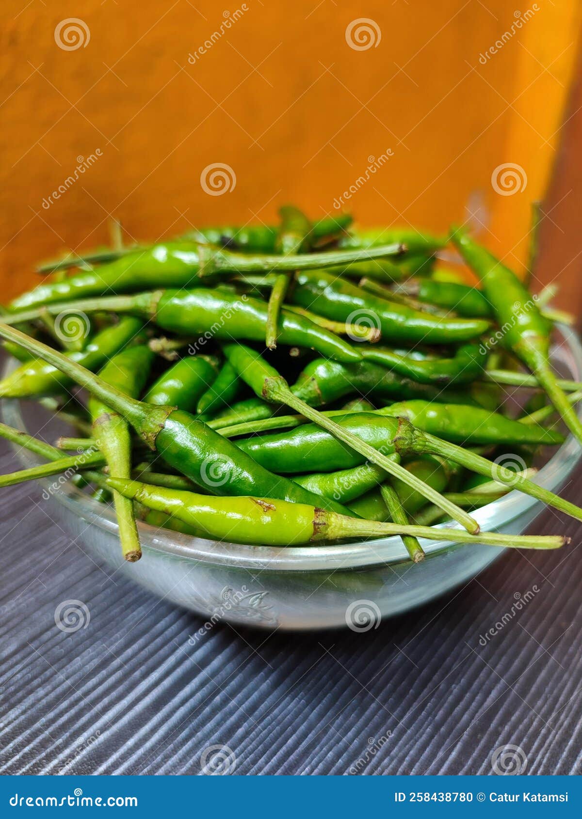 Fresh and Spicy Green Chili Stock Photo Image of flower, herb 258438780