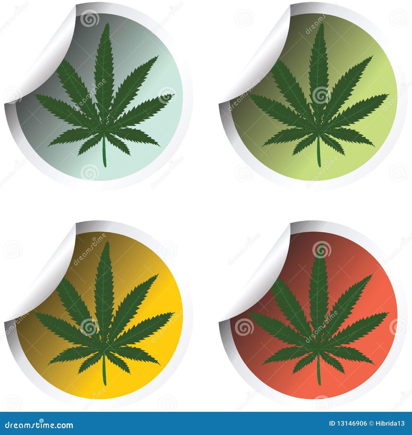 Fresh Stick Labels with Marijuana Stock Illustration - Illustration of